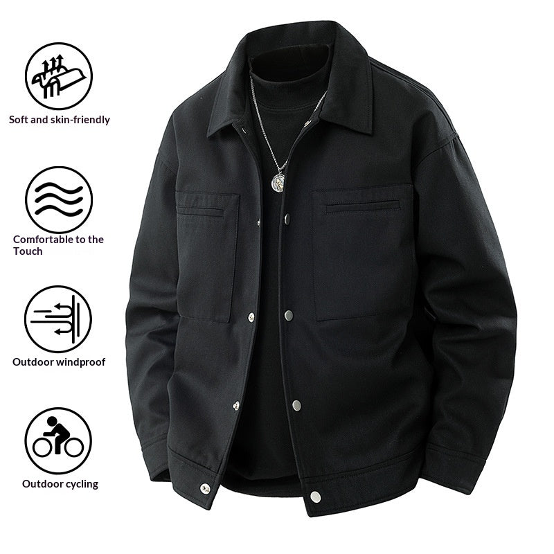 Freizeitjacke mit Revers und einzigartigem Stil