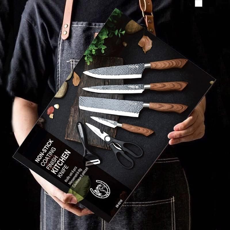 6-teiliges Küchenmesser-Set aus geschmiedetem Edelstahl – Ansicht 6