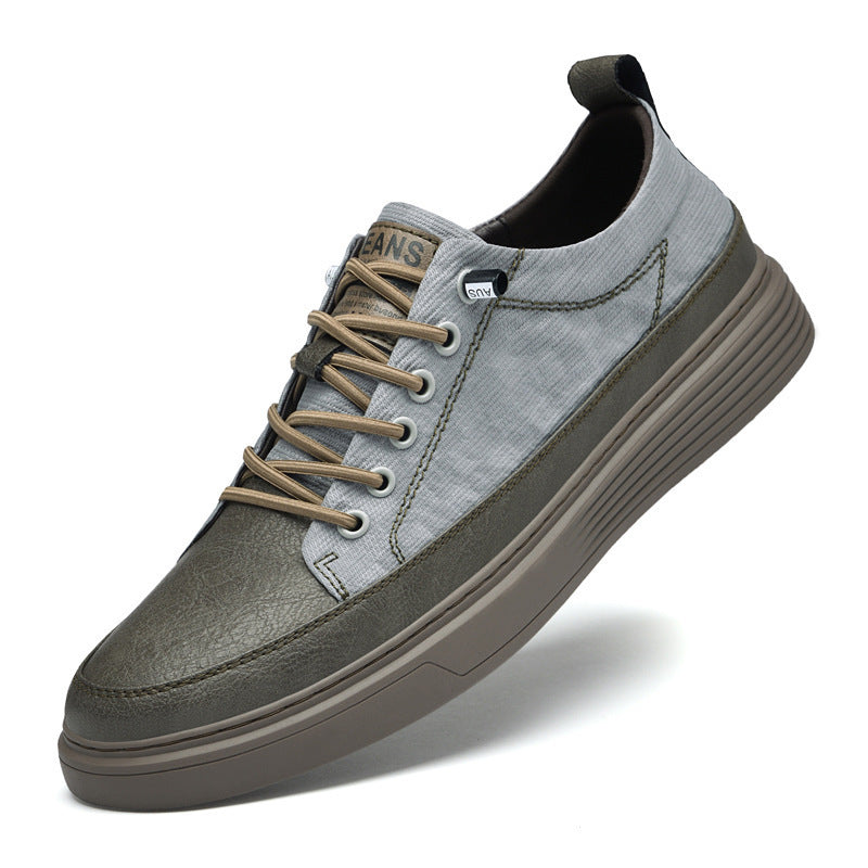 Herren-Leder-Schuhe, beige, khaki, schwarz