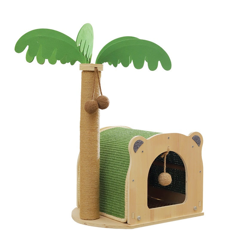 Kokosnussbaum Katzenbett mit Klettergerüst