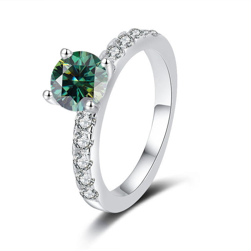 Moissanit Ring aus 925er Sterling Silber