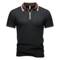 Polo-Shirt mit Reissverschluss und Streifen – Bild 1 | LuxeStyle