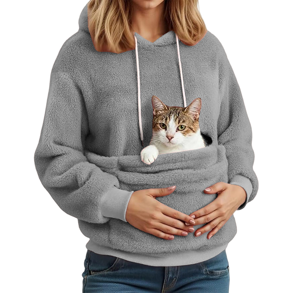 Damen Flanell Kapuzenpullover