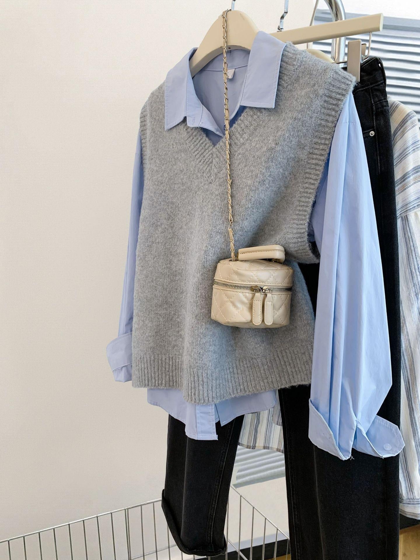 Ärmellose Strickweste für Damen