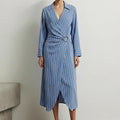 Blauer Striped-Langarm-Shirtrock – Bild 6 | LuxeStyle