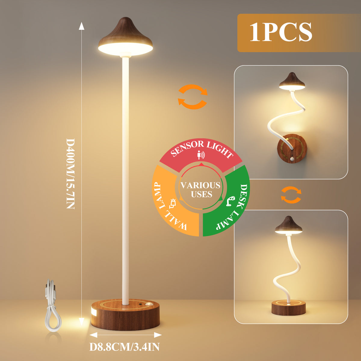 Bewegungssensor-Schreibtischlampe für Schlafzimmertische – Bild 6 | LuxeStyle