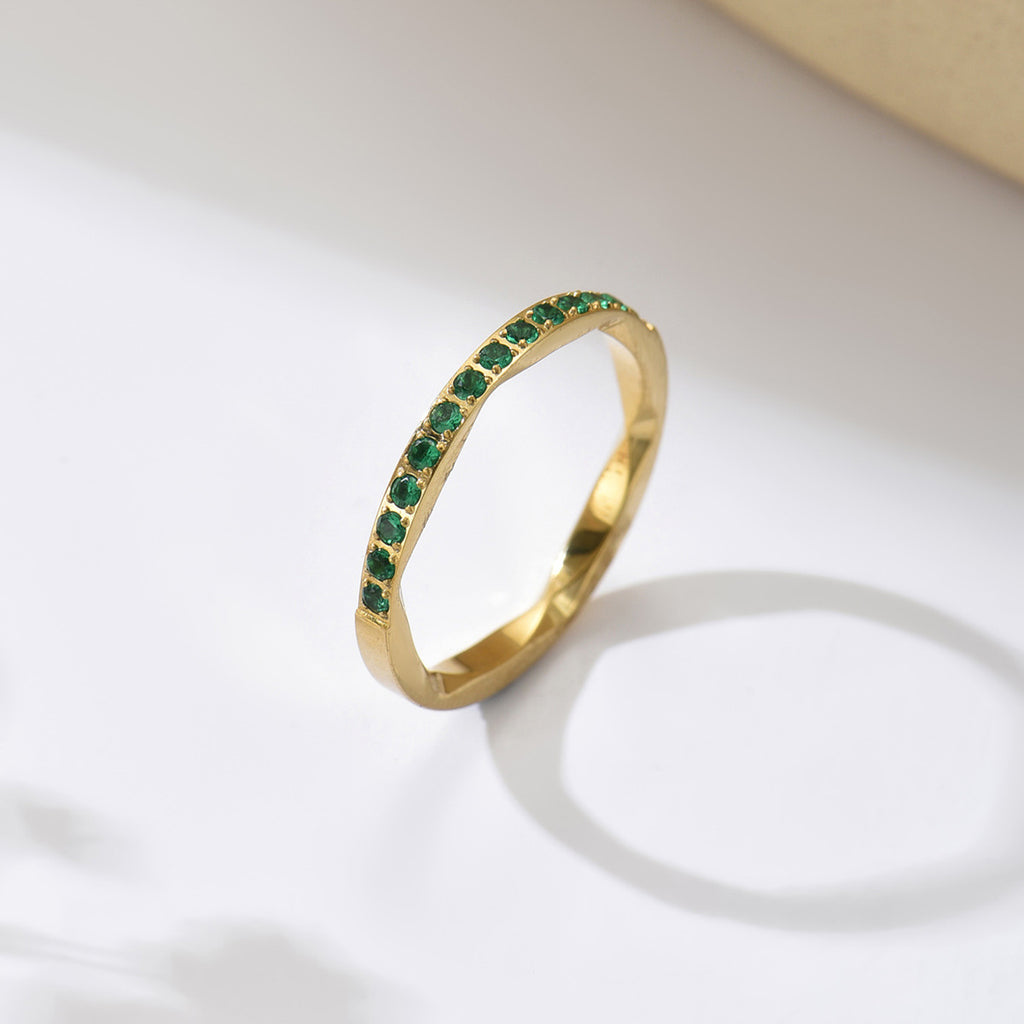 Ring mit Zirkonia-Einlagen – Bild 2 | LuxeStyle