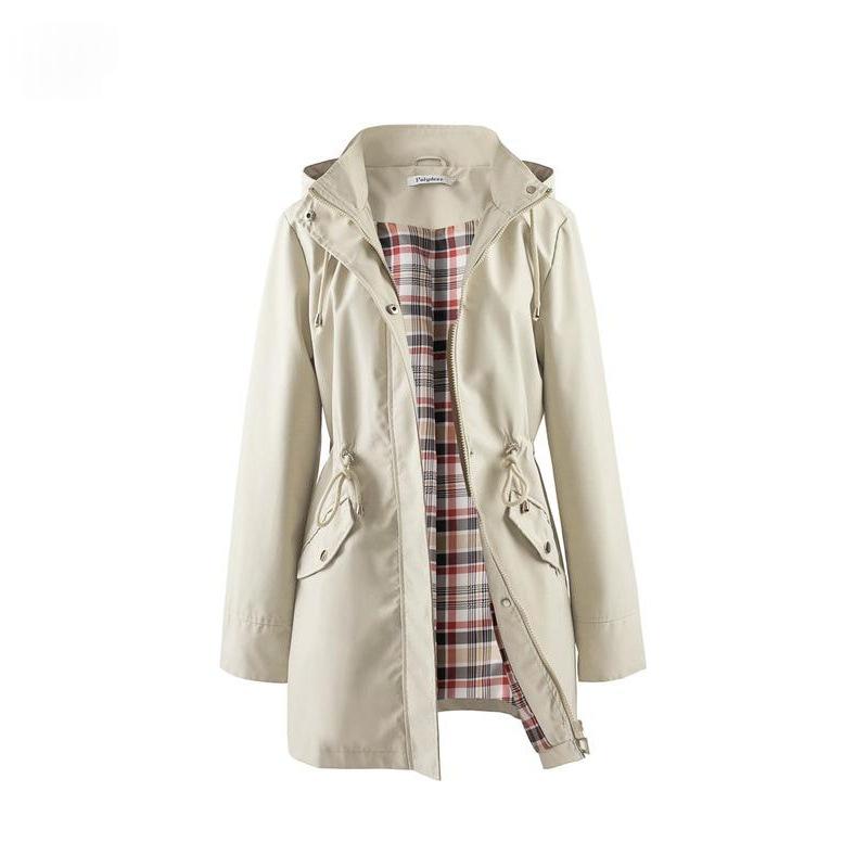 Checkierter Trenchcoat mit wasserabweisender Fütterung – Bild 12 | LuxeStyle