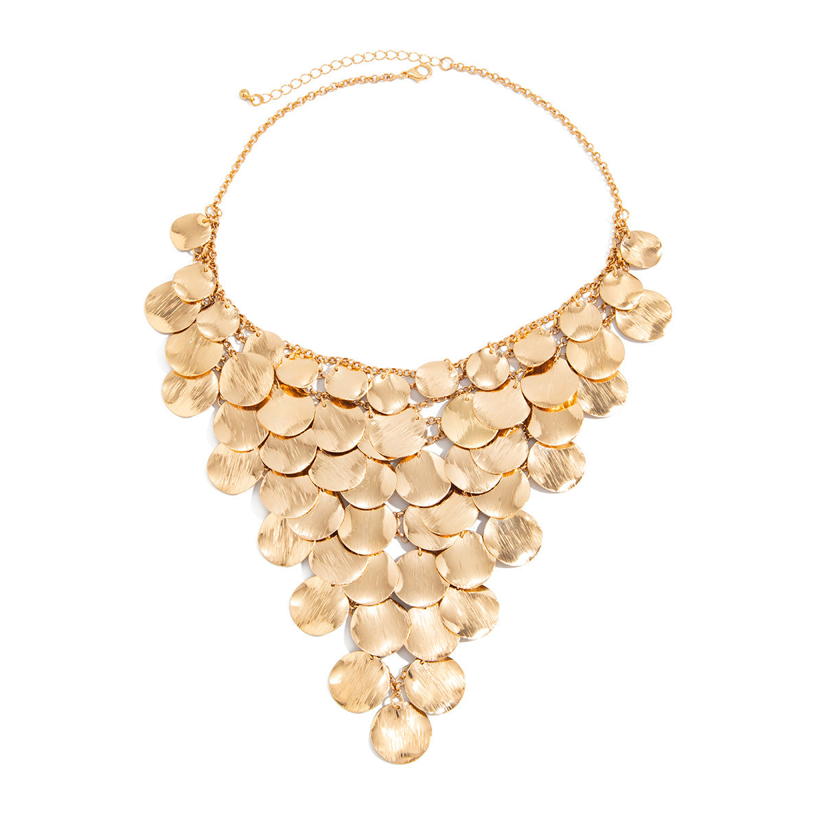 Geometrische Metall-Disc Layered Halskette | LuxeStyle