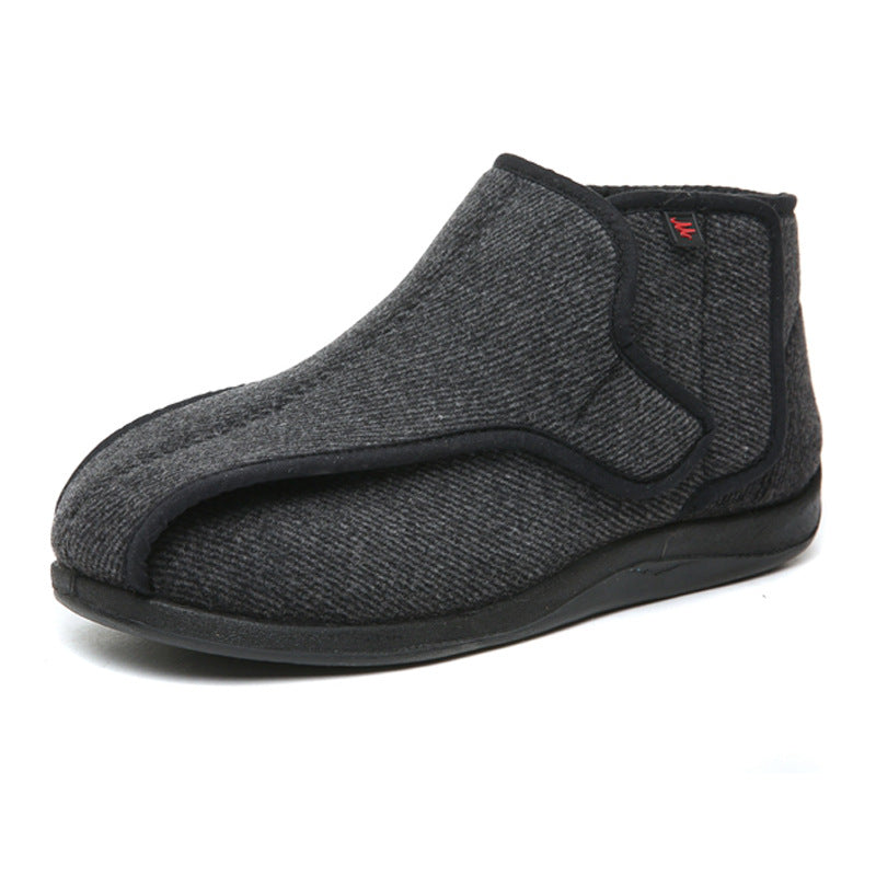 Gestreifte Tweed-Schuhe mit Klettverschluss