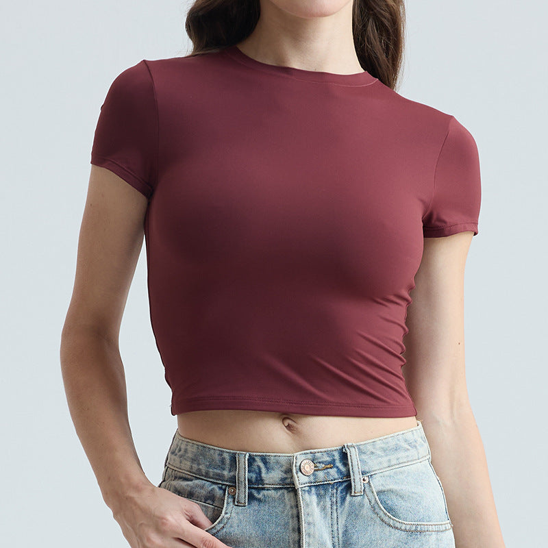 Enganliegendes, schnelltrocknendes Kurzarm-Shirt