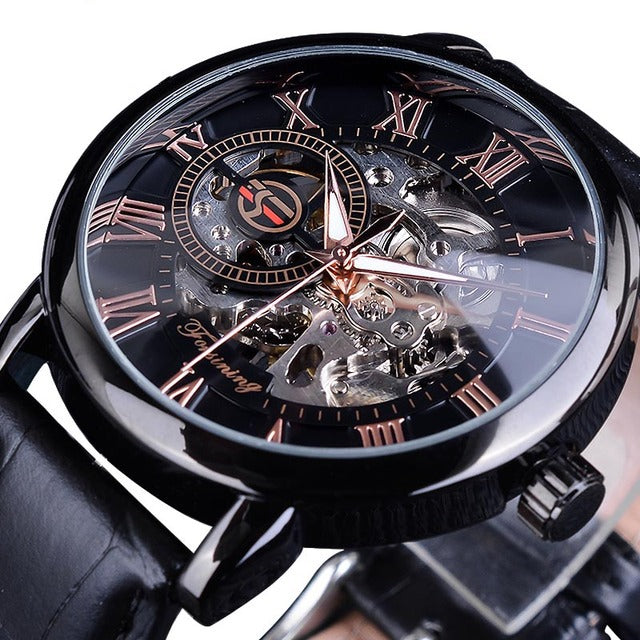 Mechanische Herrenuhr mit Skelett-Zifferblatt – Bild 12 | LuxeStyle