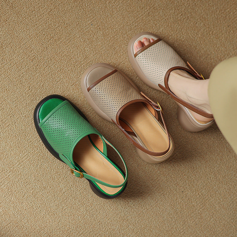 Plateau High Heels aus Schafsleder – Bild 7 | LuxeStyle