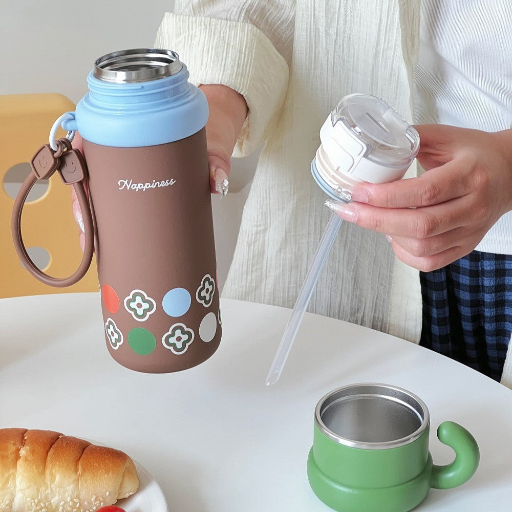Edelstahl-Trinkbecher mit Strohhalm – Bild 5 | LuxeStyle