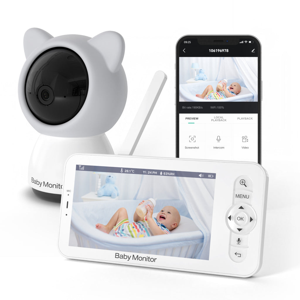 Babyphone mit HD-Kamera und App-Zugriff