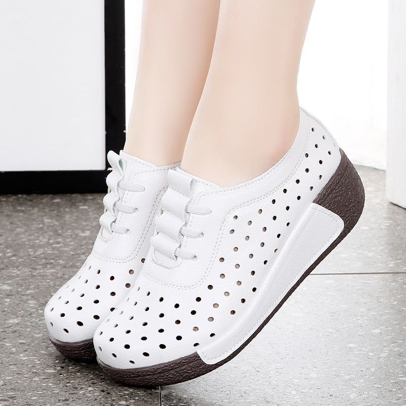 Damen-Lederschuhe mit Lochmuster – Bild 2 | LuxeStyle