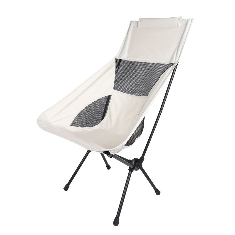 Faltbarer Outdoor-Stuhl mit Netzrückenlehne