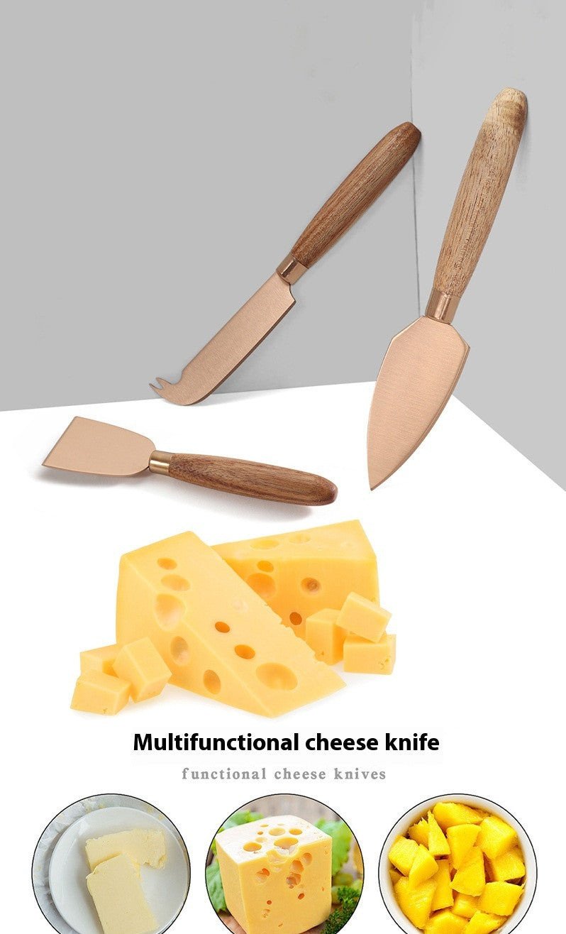 Käseschaber-Set mit Holzgriff, 3-teilig