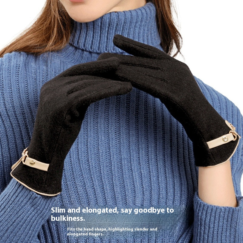 Winddichte Fleece-Handschuhe für Touchscreens
