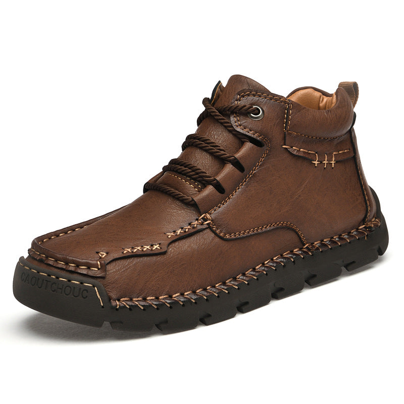 Warme Retro-Stiefeletten aus Samt für Herren
