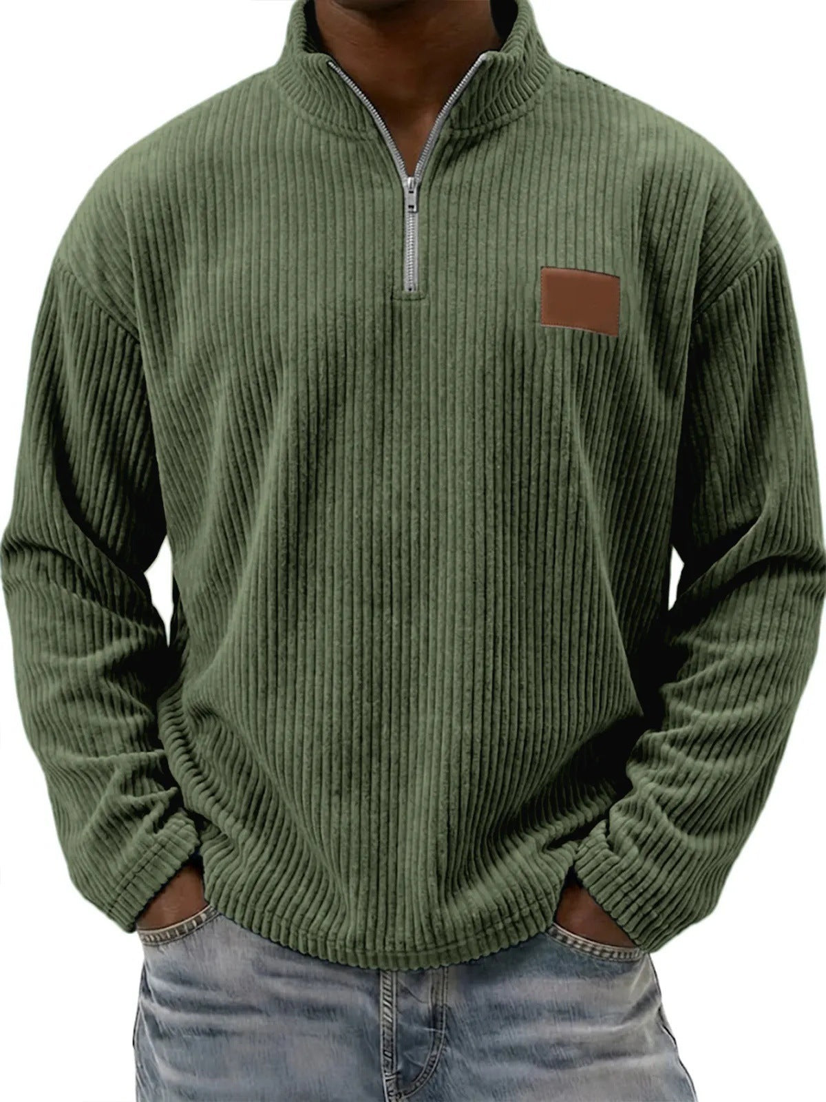 Retro-Cordonpullover mit Stehkragen – Bild 9 | LuxeStyle