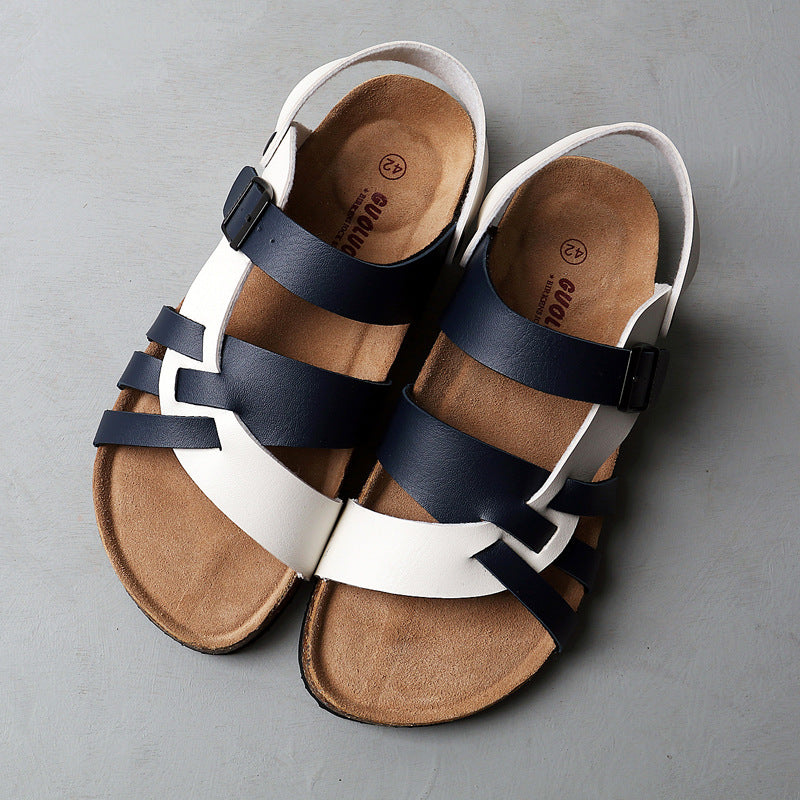Herren Kork-Slipper mit Hohlmuster