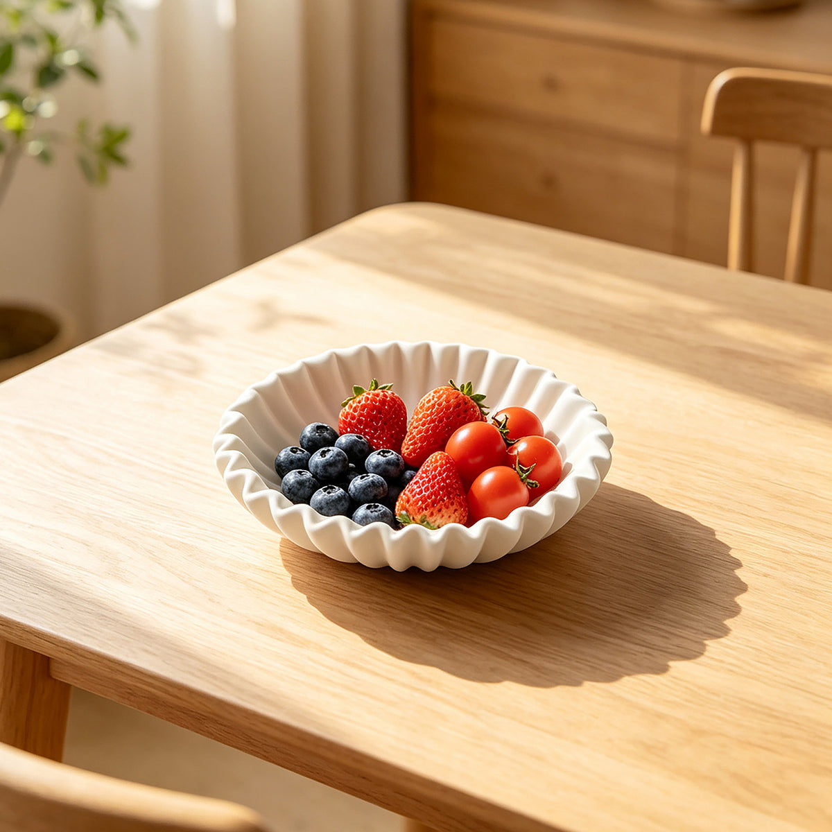 Weisse Fruchtschale aus Resin – Bild 5 | LuxeStyle