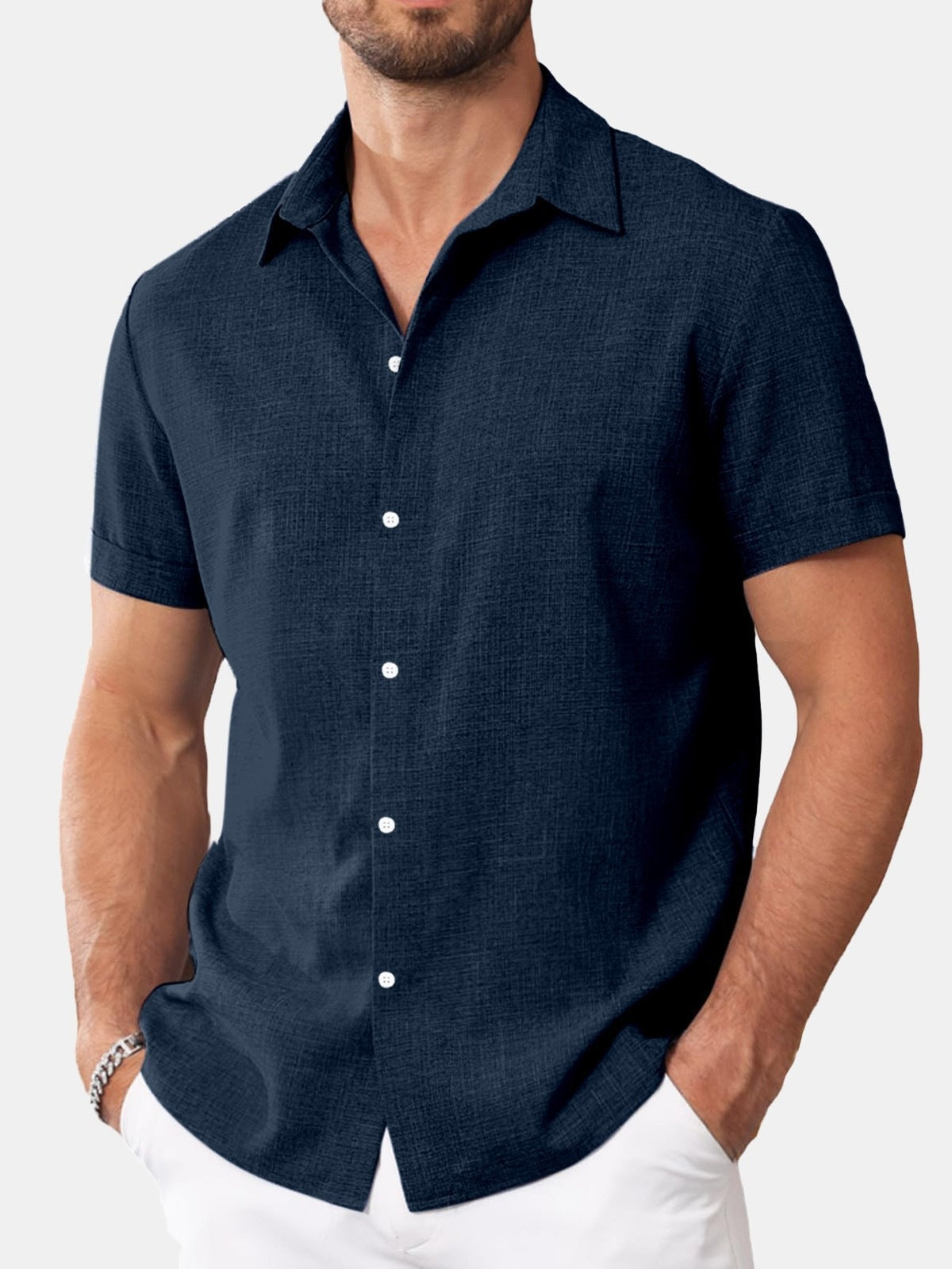 Herren Kurzarmhemd mit Print