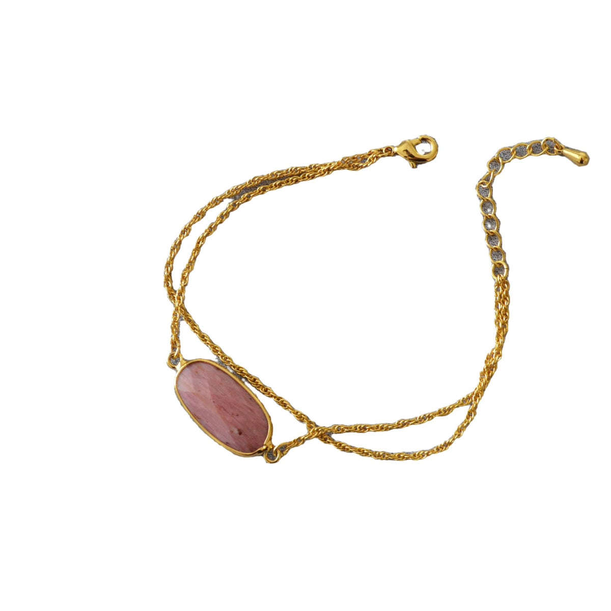 Doppelarmband mit Naturstein und Metallkette – Bild 5 | LuxeStyle