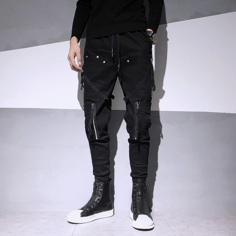 Schwarze Slim-Fit-Overalls