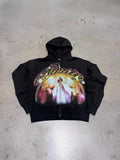 Hoodie mit Letter-Graffiti-Print