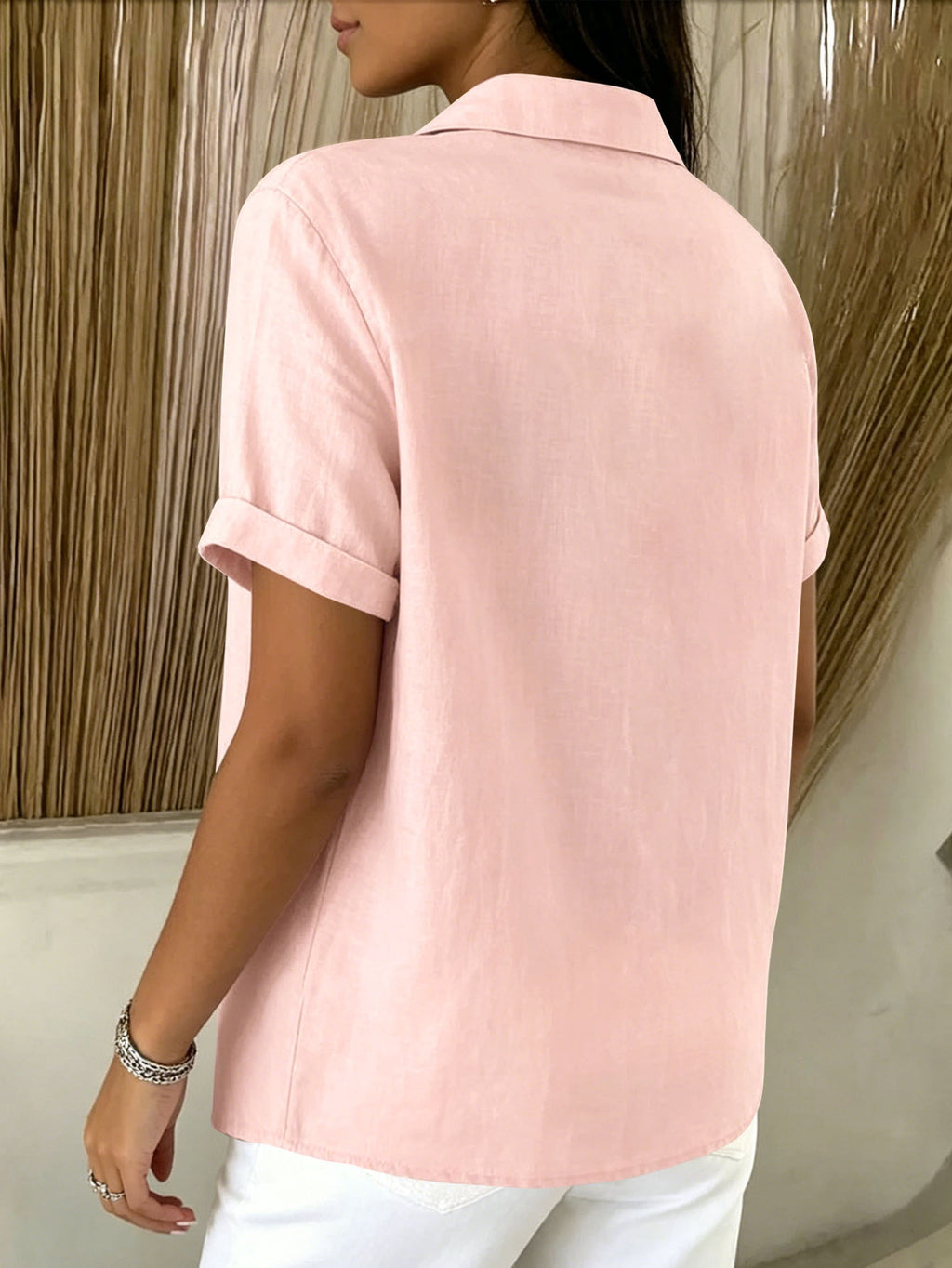 Sommerbluse mit Knopfleiste