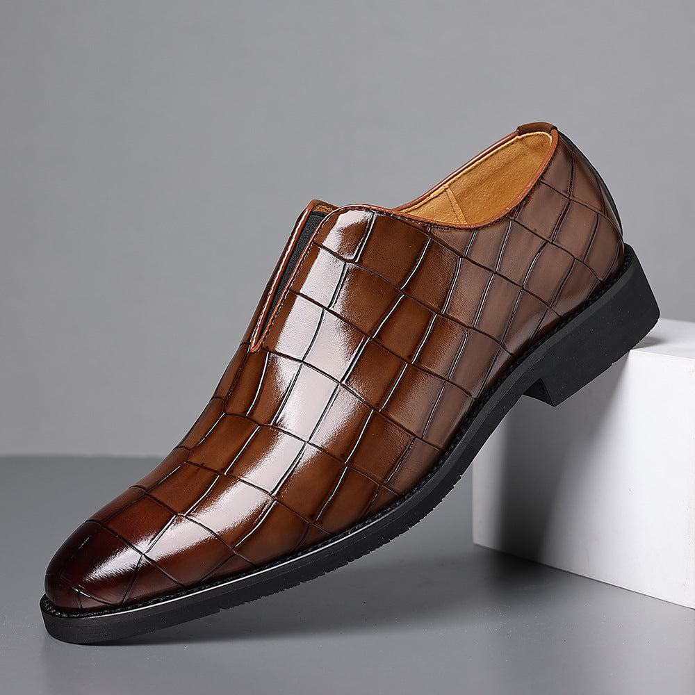 Freizeitschuhe Herren Leder Steinmuster