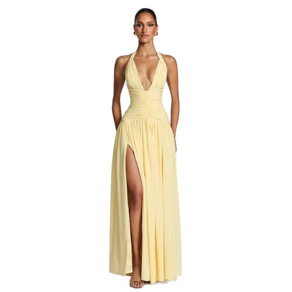 Elegantes, figurbetontes Abendkleid mit Schlitz – Bild 7 | LuxeStyle