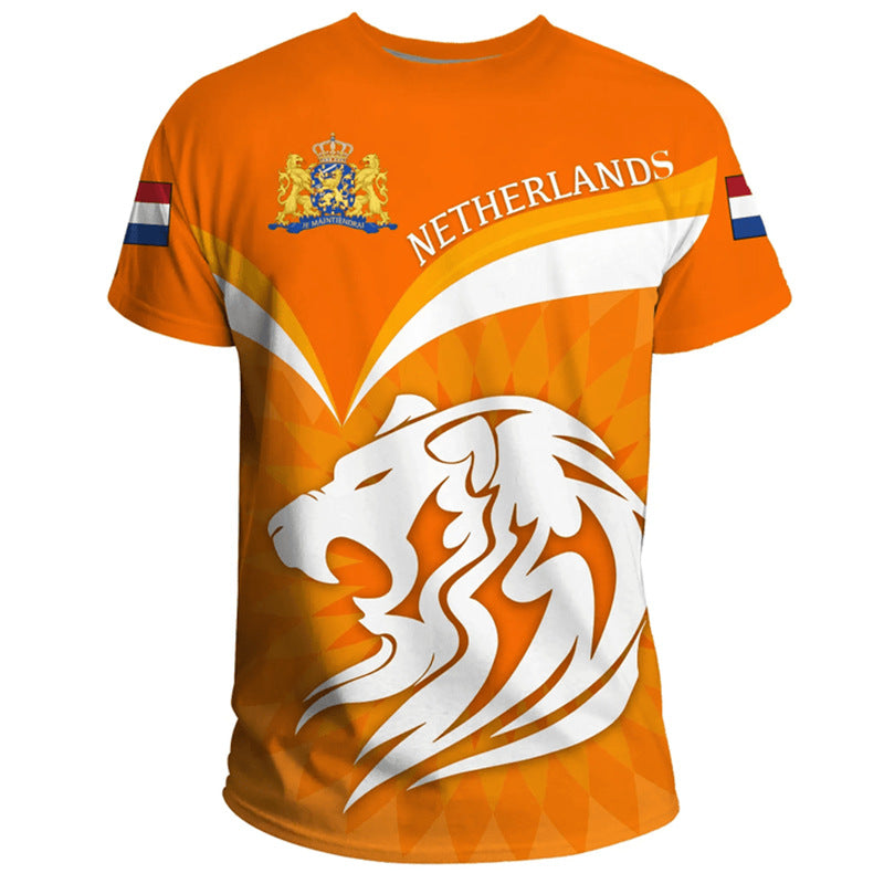 Herren T-Shirt mit Hollandflaggen-Print – Bild 5 | LuxeStyle