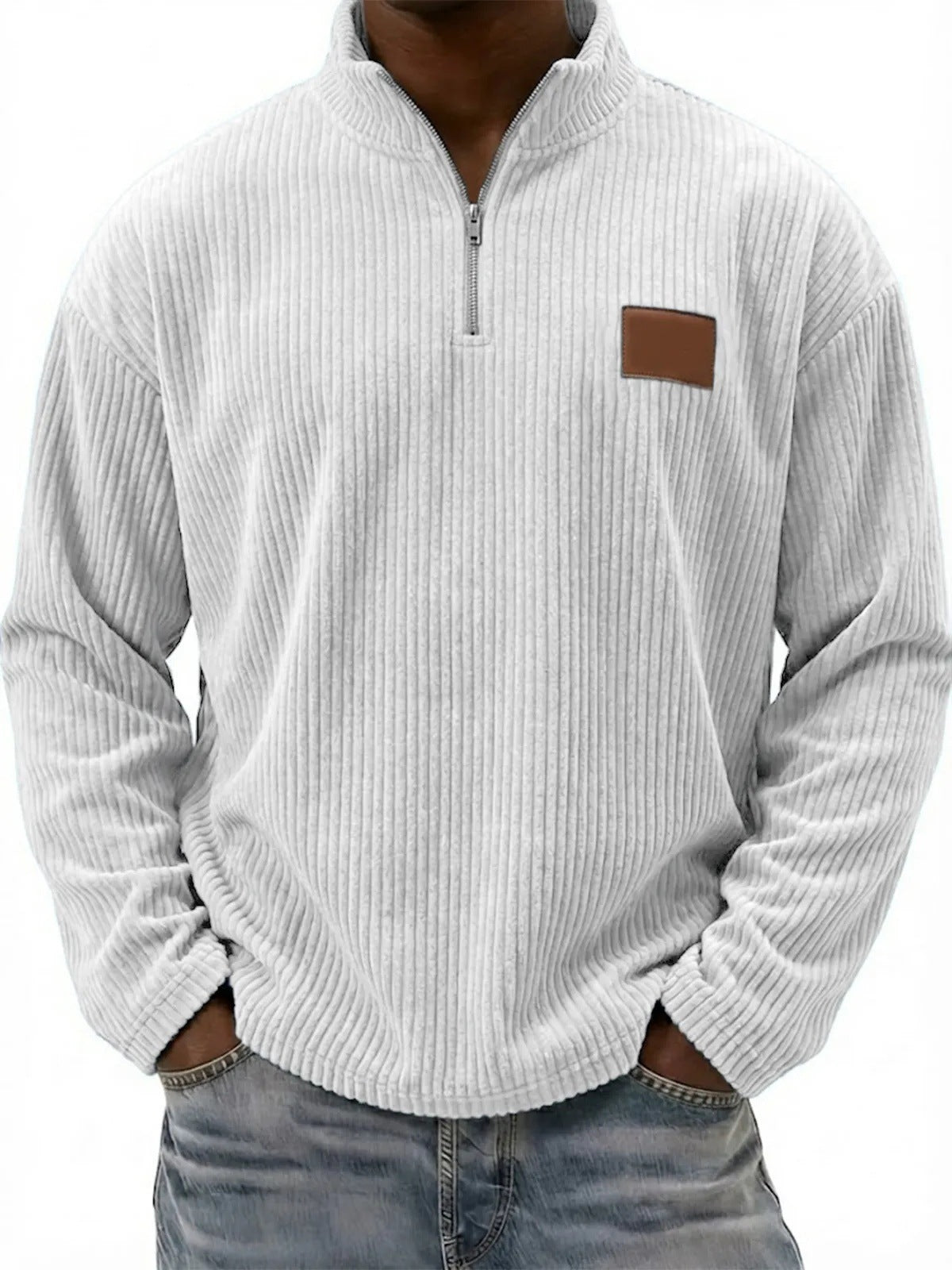 Retro-Cordonpullover mit Stehkragen – Bild 15 | LuxeStyle