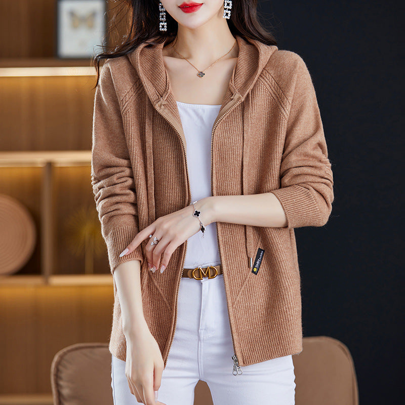Hoodie-Cardigan im Western-Stil