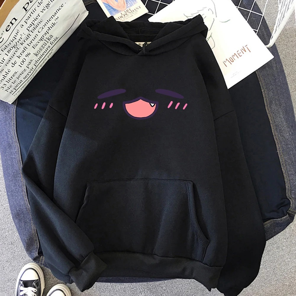 Unifarbener Kapuzenpullover für Damen