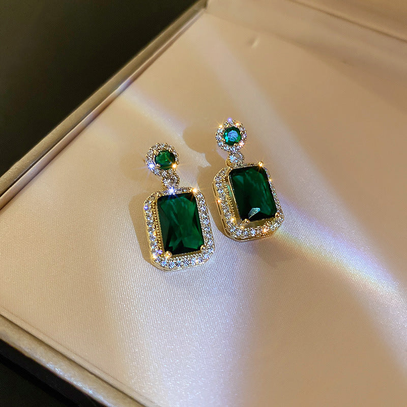 Elegante Emaille-Ohrringe mit Blumenmuster