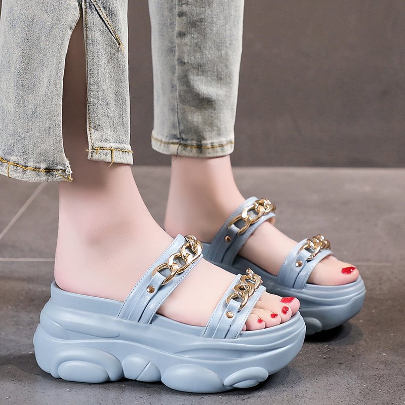 Platform-Ketten-Slipper für Damen – Bild 6 | LuxeStyle