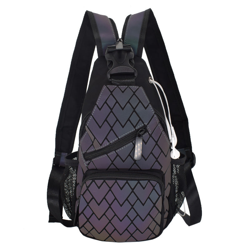 Geometrischer Rucksack mit Rautenmuster – Bild 4 | LuxeStyle