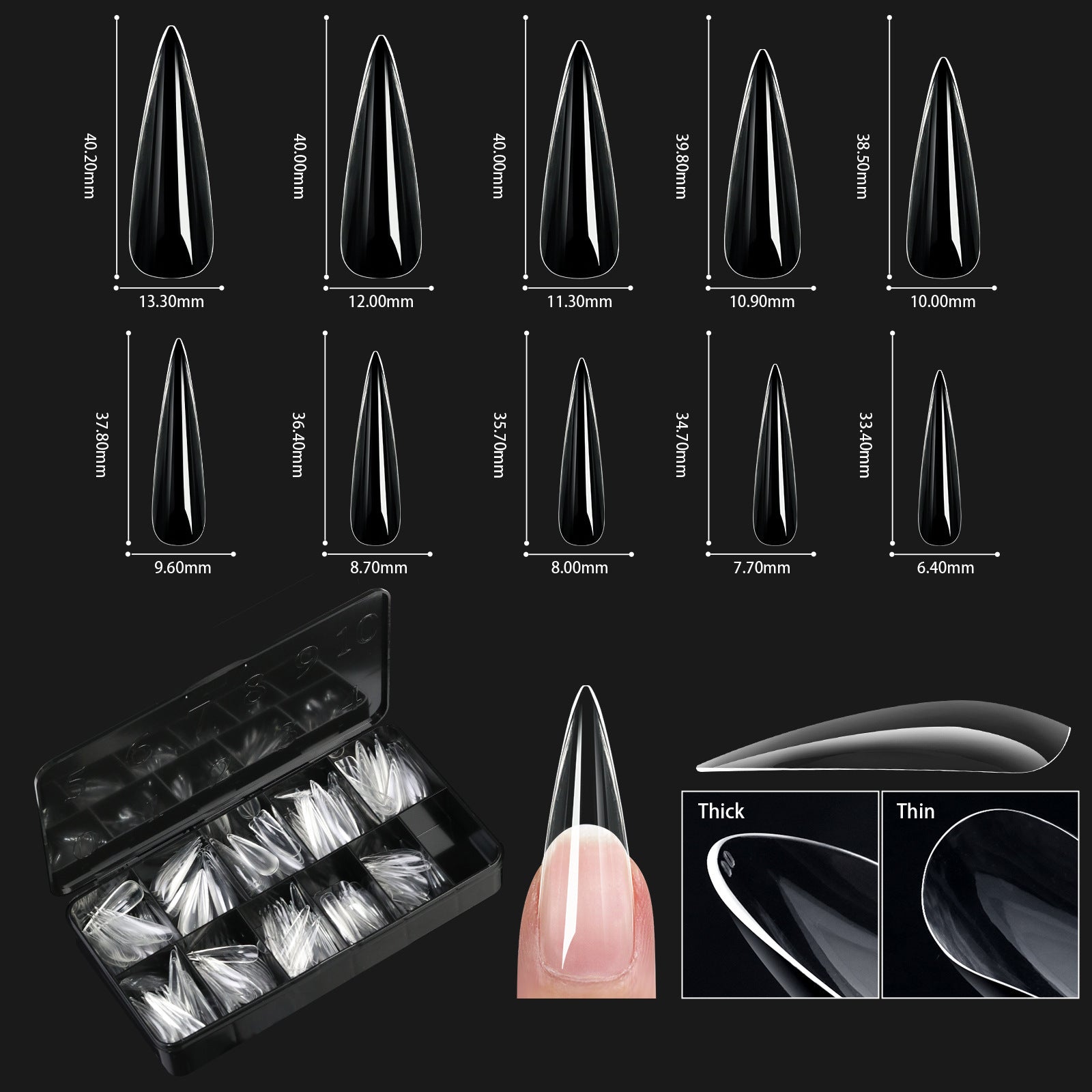 Transparente Nagel-Tips