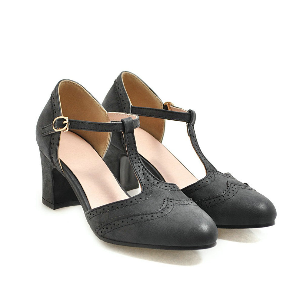 Pumps mit Blockabsatz und Plateau | LuxeStyle
