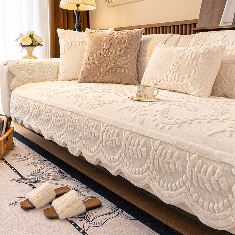 Französisches Cremedesign Angora-freier Kissenbezug