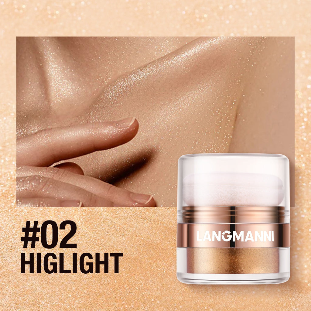 Glitzerndes Highlight Puder für Gesicht & Körper