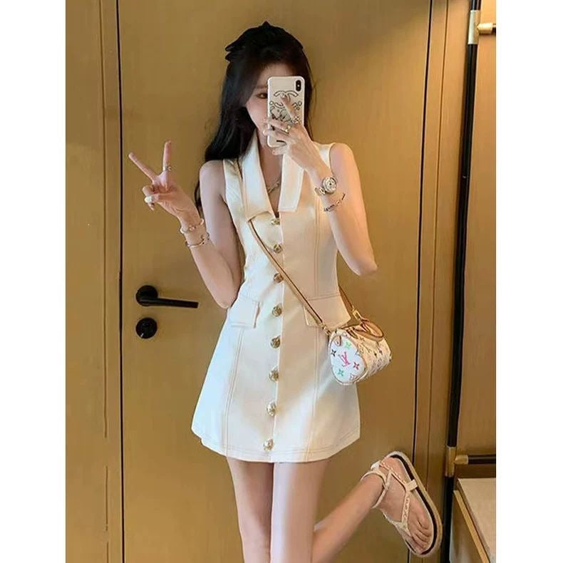 Ärmelloses Mini-Kleid im Retro-Stil – Bild 6 | LuxeStyle