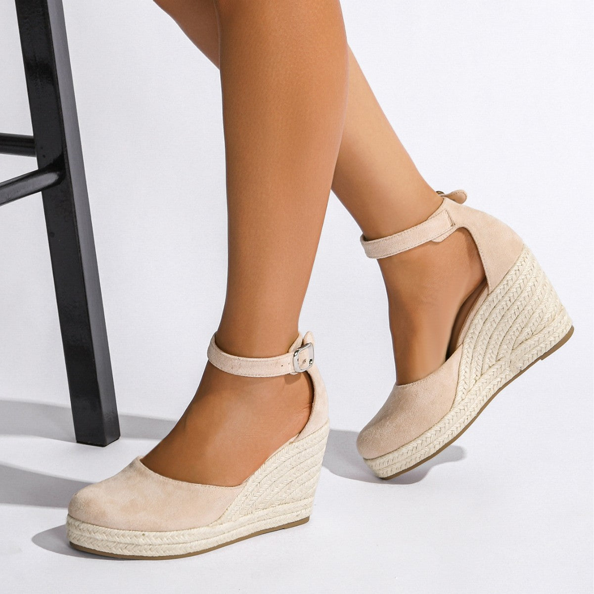 Strohgeflecht Jute Strand Sandalen