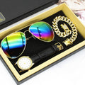 Goldarmband Uhren Set mit Sonnenbrille