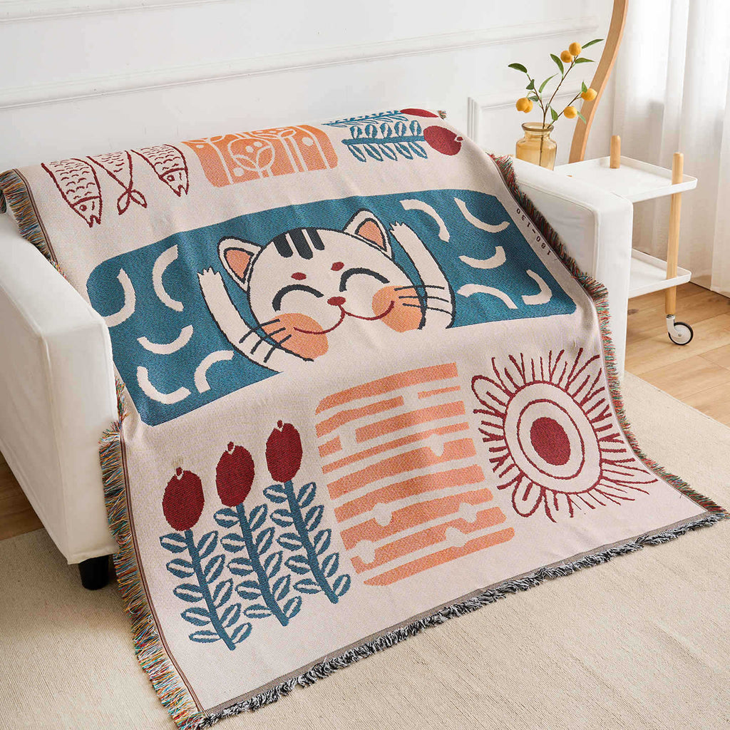 Deko-Wandbehang aus Polyester-Baumwoll-Mischung