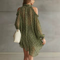 Elegantes Chiffon-Kleid mit Polka Dots
